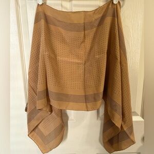 Vintage Rudolf Brauchbar & CIE Switzerland Orangish Tan & Black Polka Dot Scarf